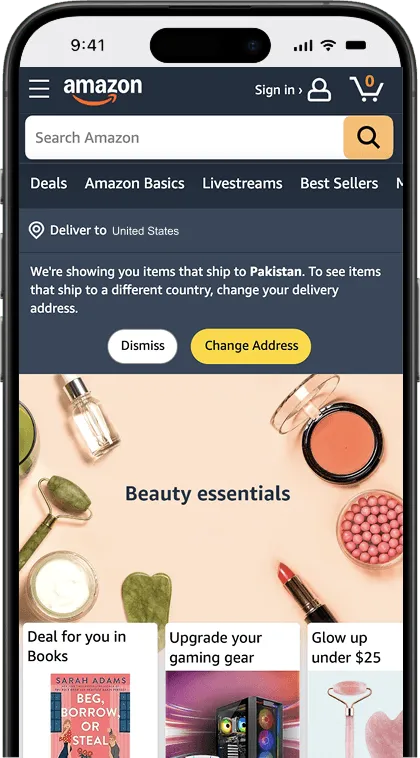 Amazon phone mockup
